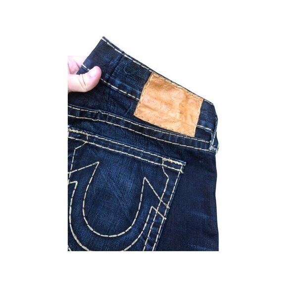 TRUE Religion Jeans Size 38 Faded Tab Blue - Picture 4 of 10
